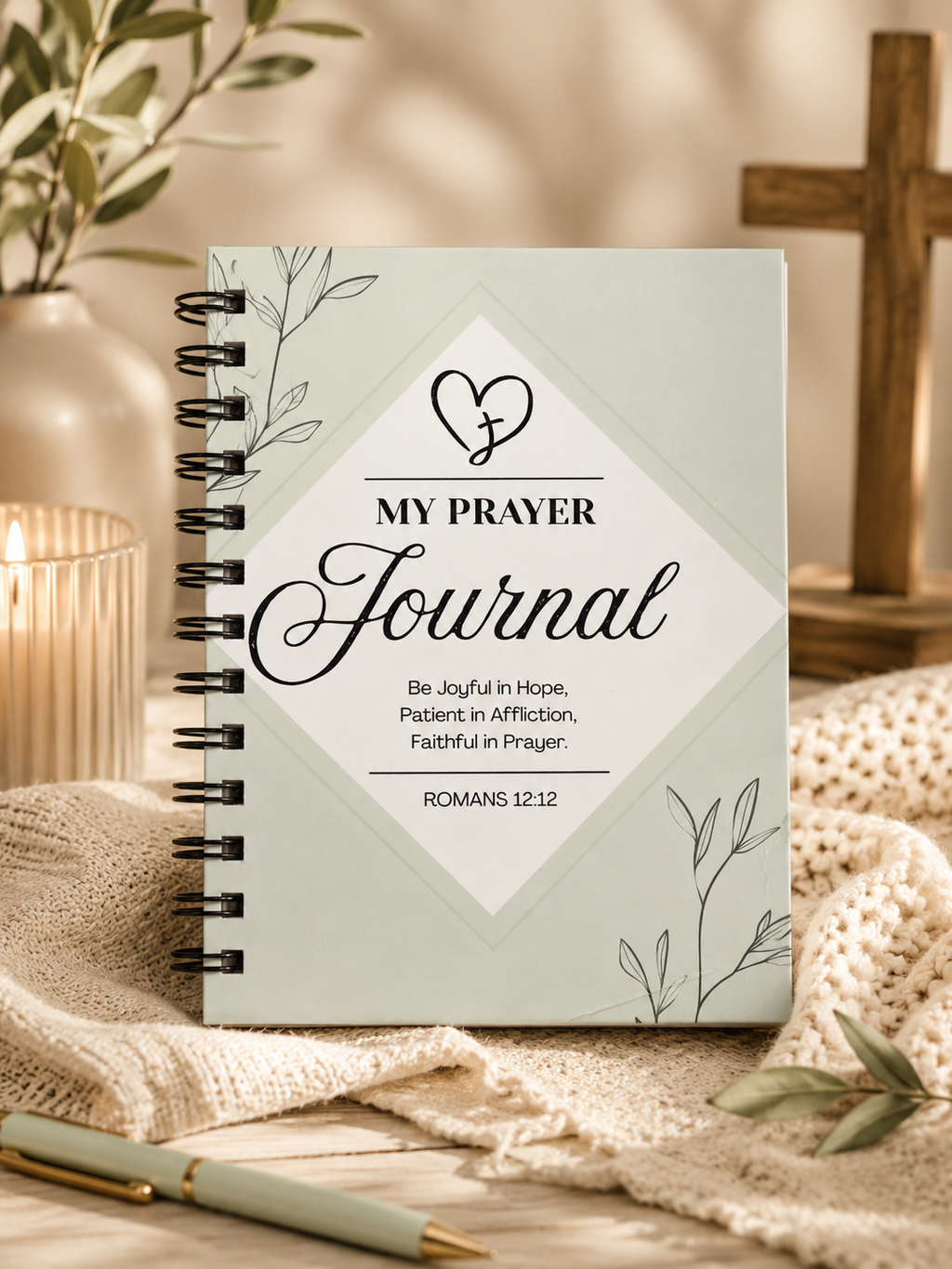 Handmade Christian prayer journal