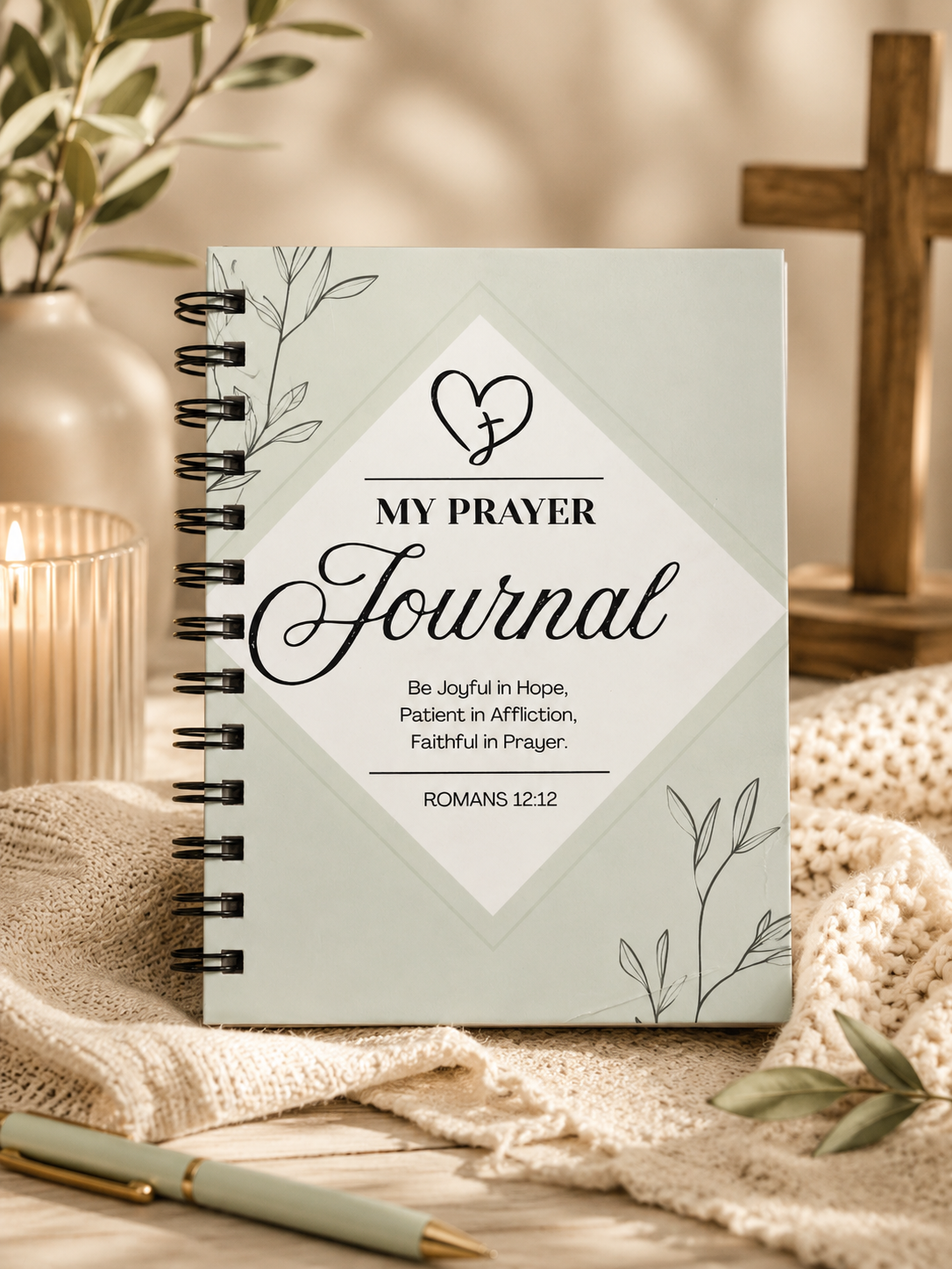 Handmade Christian prayer journal
