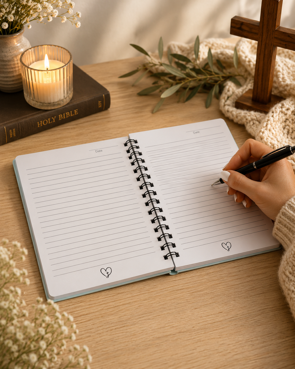Handmade Christian prayer journal